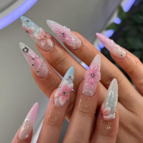 Floral 3D Nail Set